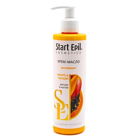 Start Epil КРЕМ-МАСЛО ДЛЯ РУК «МАНГО И ПАПАЙЯ», 250 МЛ
