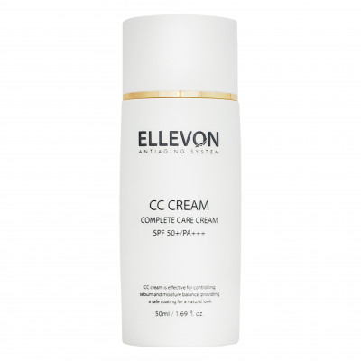 ELLEVON CC CREAM SPF50+ / PA++, 50 мл/ Солнцезащитный крем с тоном 50SPF,50 мл