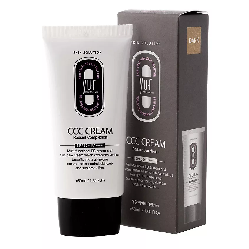 YU.R  CCC Cream Корректирующий крем для лица SPF50+ PA +++ 50мл,  (Dark)