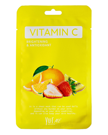 Yu.R Me Vitamin C Sheet Mask Тканевая маска для лица с витамином С  , 1 шт