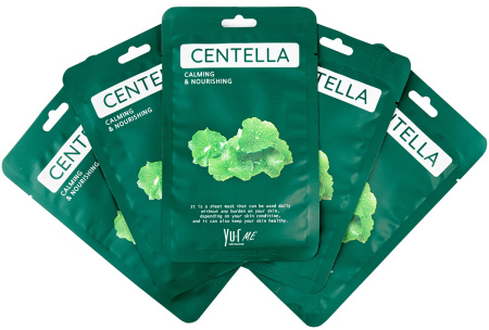 Yu.R Me Centella Sheet Mask  тканевая маска для лица с экстрактом центеллы азиатской ,1 шт