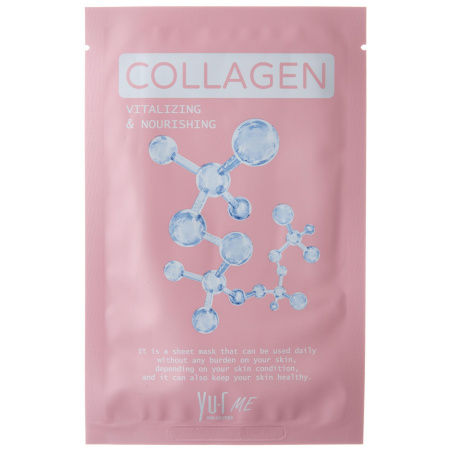 Yu.R Me Collagen Sheet Mask Тканевая маска для лица с коллагеном , 1шт