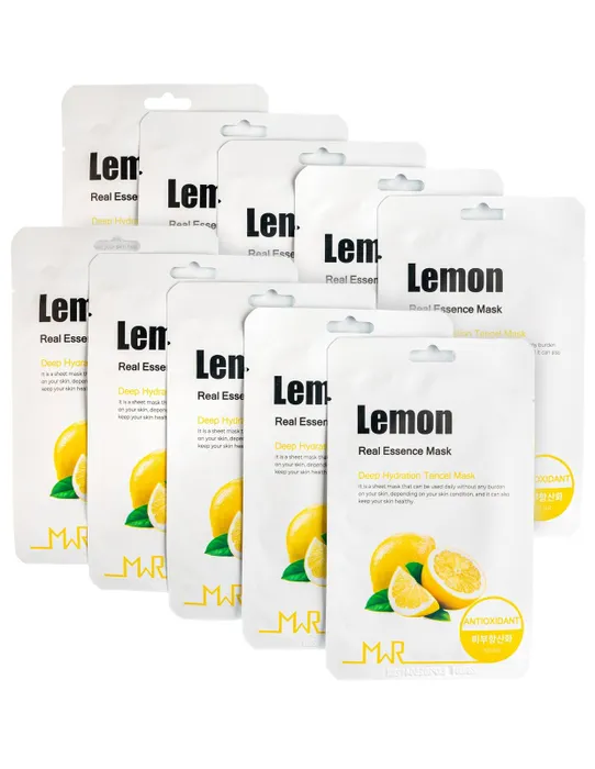 MWR Lemon Sheet Mask Маска тканевая косметическая для лица с экстрактом лимона и гиалуроновой кислотой , 1шт