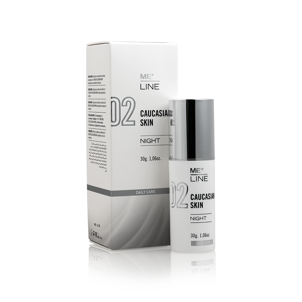 02 M.E. LINE CAUCASIAN SKIN NIGHT 02 НОЧНОЙ КРЕМ МИЛАЙН ЕВРОПЕОИДНАЯ КОЖА, 30 мл